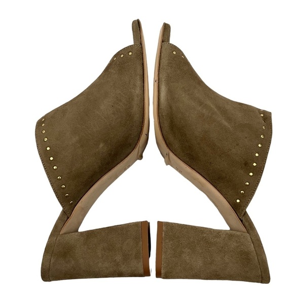 LA CANADIENNE studded peep toe mules - Picture 8 of 8